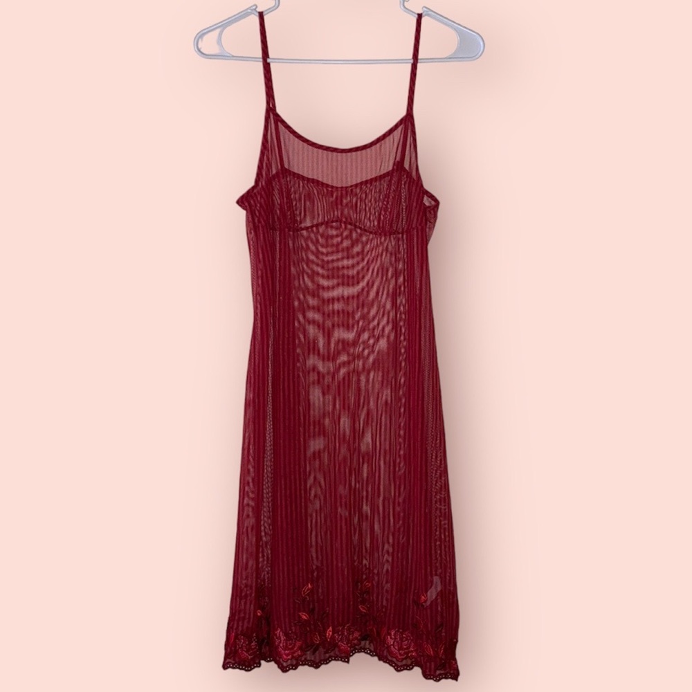 Red Striped Sheer Slip